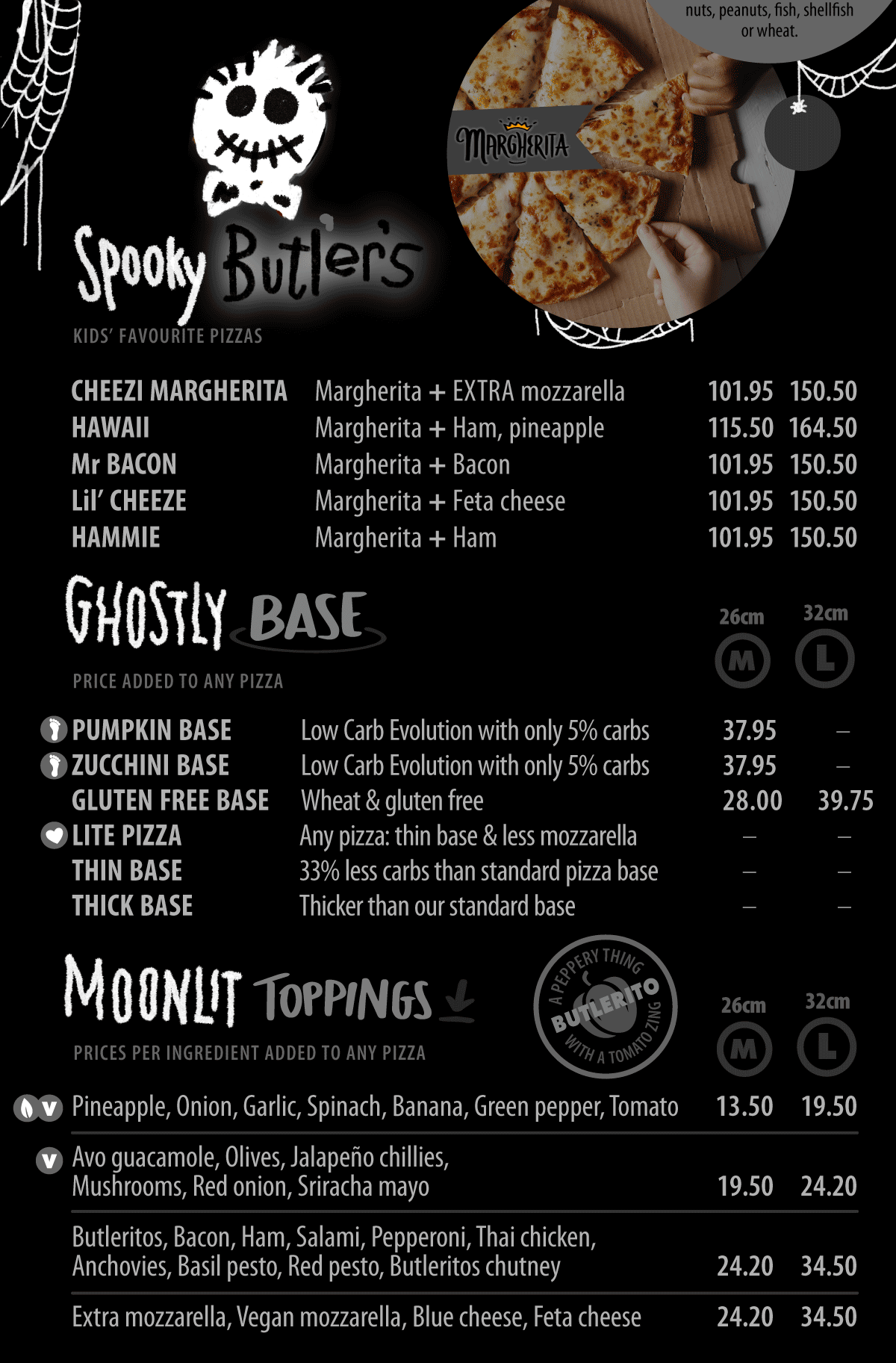 Butler's Pizza Menu - Cape Town's No.1 Pizza!